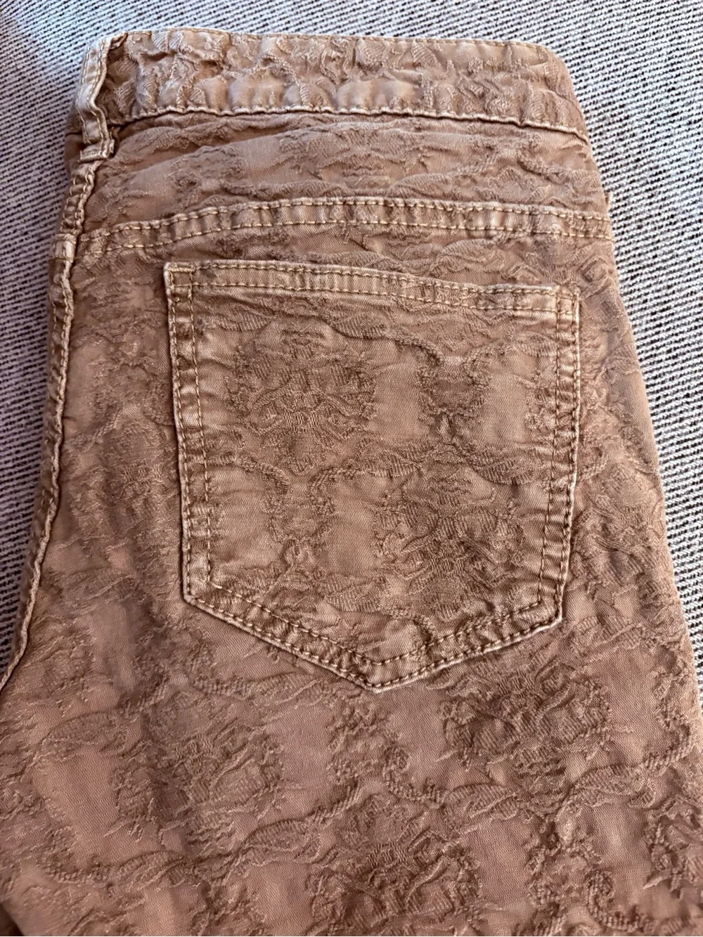 Free People Brown Patterned Skinny Pants